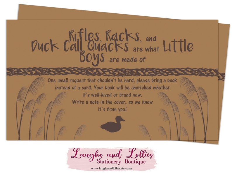 Duck Hunting Theme Baby Shower Invitation Outdoors Theme Etsy