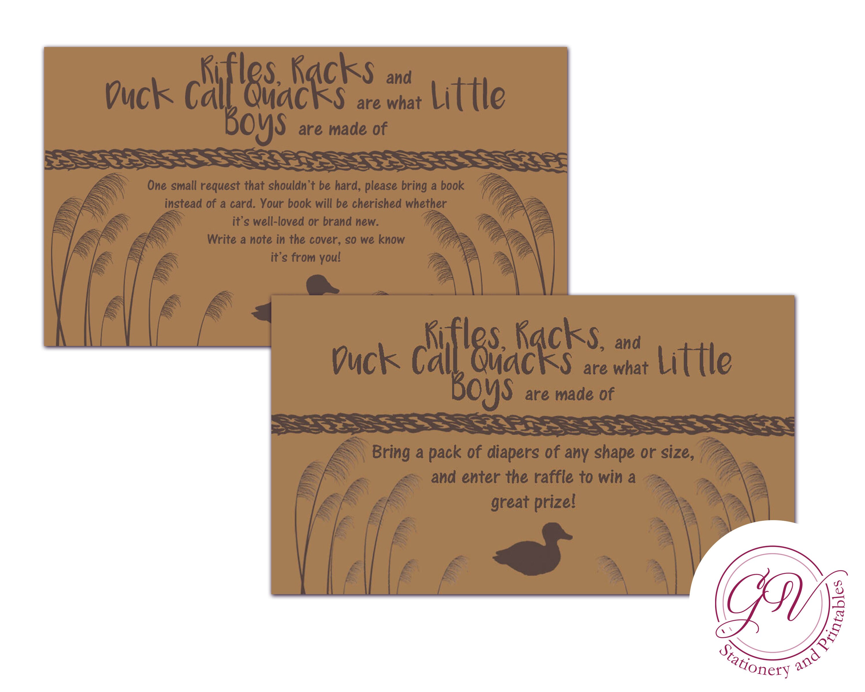 Printable Brown Duck Hunting Themed Baby Shower Invitation Etsy