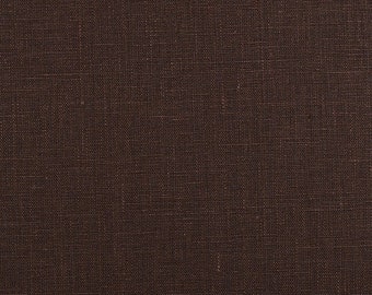 CHOCOLATE BROWN Linen Cafe Curtains| Linen Curtains | Set of 2 Panels| Select Your Custom Length from 15" to 84" Long-100% Linen-UNLINED