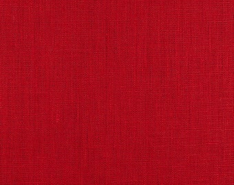 Linen Cafe Curtains| CRIMSON RED Linen Curtains | Set of 2 Panels| Select Your Custom Length from 15" to 84" Long-100% Linen-UNLINED