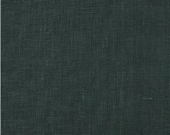 Linen Cafe Curtains|EMERALD GREEN Linen Curtains | Set of 2 Panels| Select Your Custom Length from 15" to 84" Long-100% Linen-UNLINED