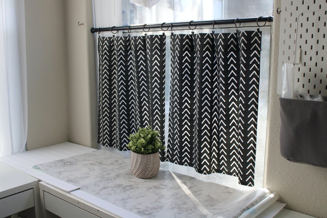 Black And White Cafe Curtains