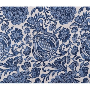 Indigo Berries in Harvest  Cafe Curtains (Set of 2 Panels).Colors : Navy Blue on Cream Background. Choose Length (15&quot;L upto 64&quot;L)-UNLINED