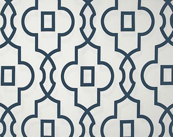 Bordeaux  Navy Café Curtain. (Set of 2 Panels).Colors: White and  Navy.Size -25"W x 25"L--UNLINED