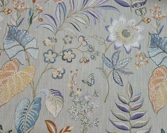 Orchard Butterfly Café Curtains.(Set of 2 Panels).Colors : White, Green, Navy, Maroon & Teal. Choose Your Length (15"L up-to 64"L)--UNLINED