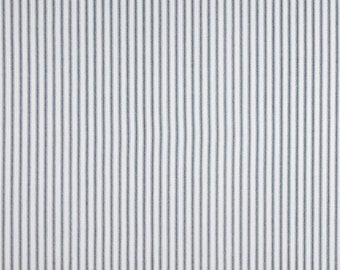 Klassische Ticking Navy Café Vorhänge (2er Set).Farben: Weiß & Blau. Wählen Sie Ihre Länge (15 "L bis 64 "L) - UNLINED