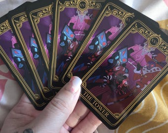 Hazbin Hotel Tarot the Vees the Tower Card - Etsy