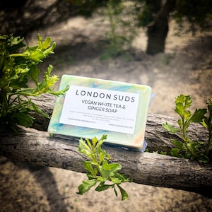 Handmade Vegan White Tea & Ginger Soap