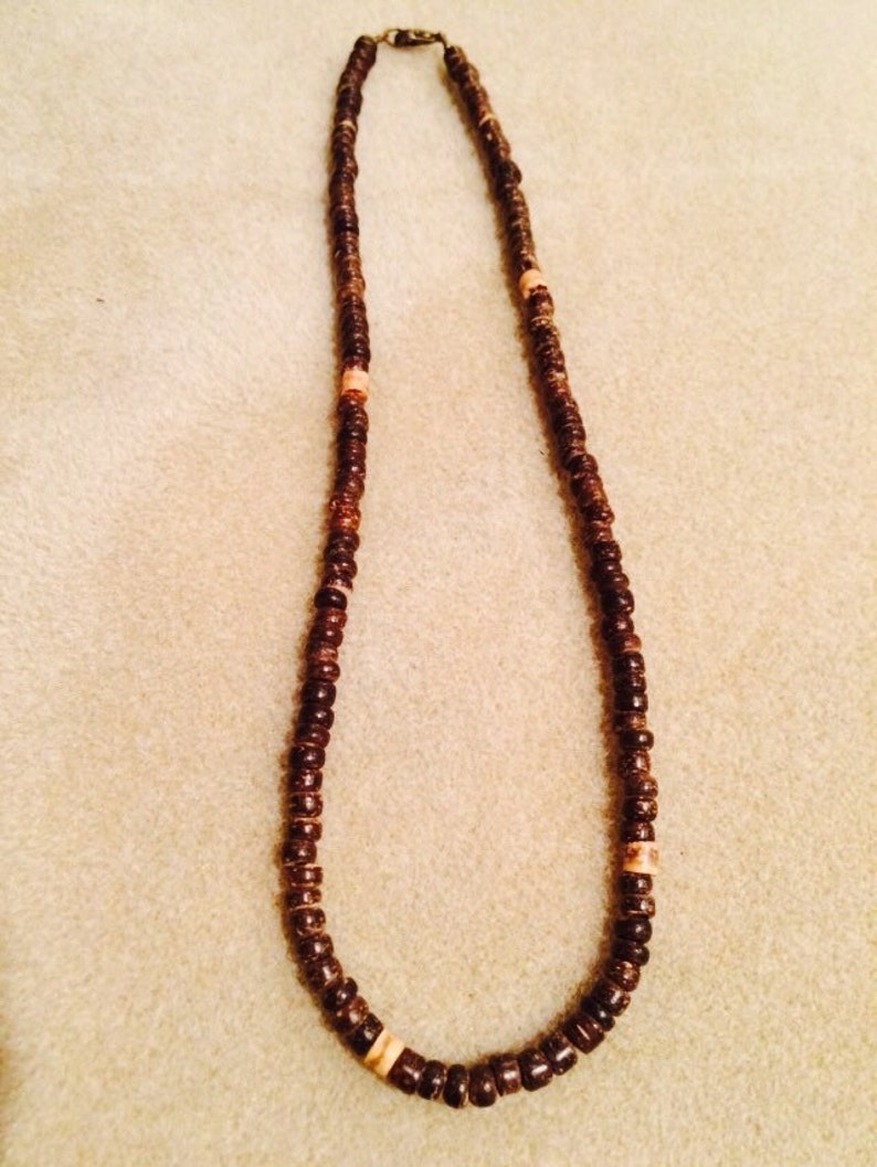 Coconut Beaded Necklace for Men. image 4