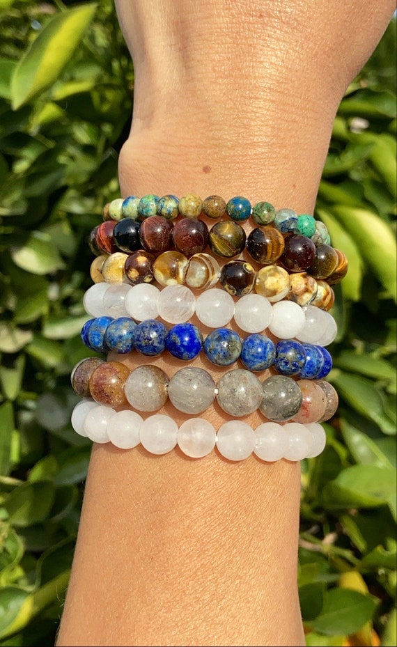 Meditation Bracelets/yoga Bracelets/stackable Stretchy Crystal Etsy