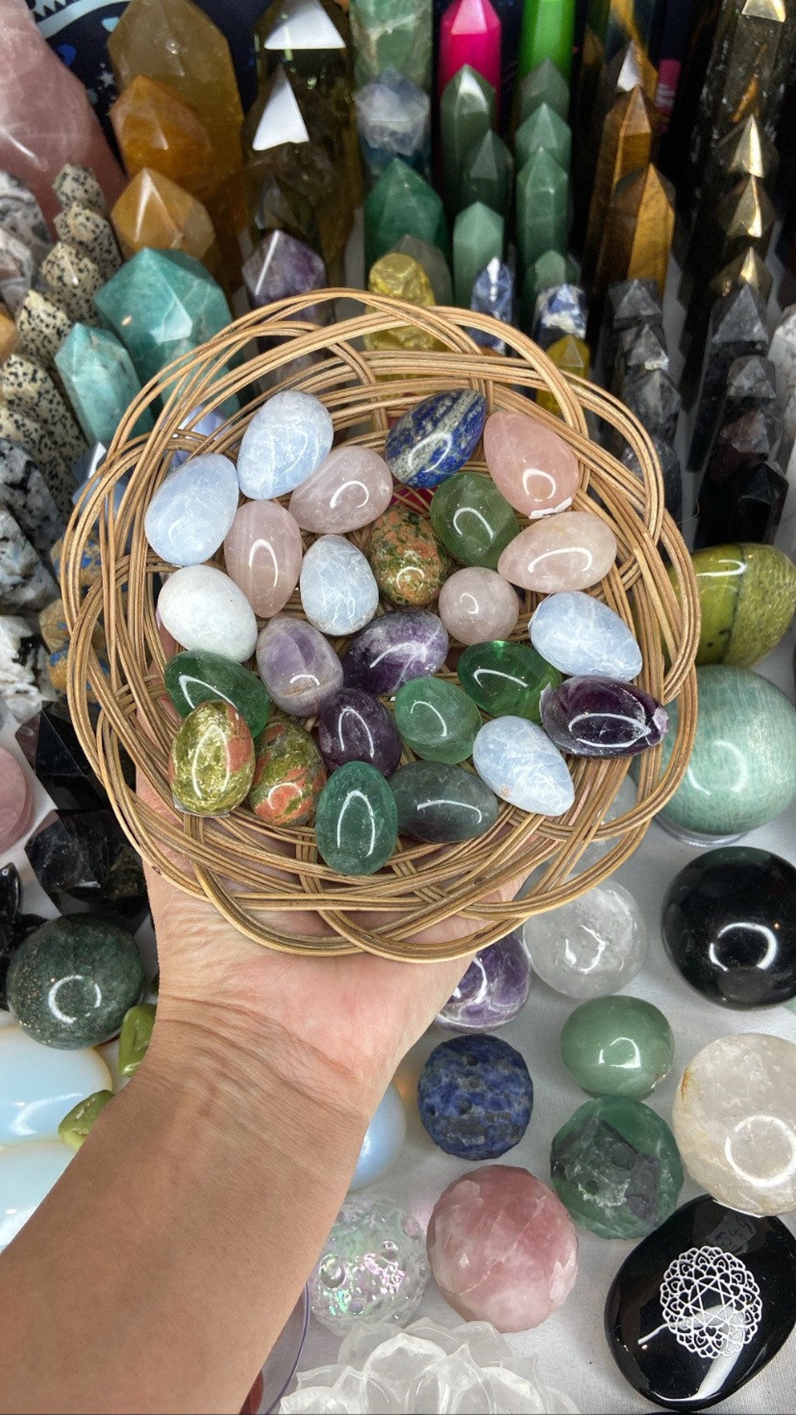 Crystal Easter Eggs/gemstone a Eggs/display Eggs/rose Quartz Etsy