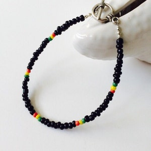 Rasta Beaded Bracelet.