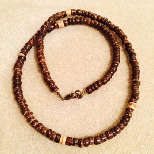 Coconut Beaded Necklace for Men.