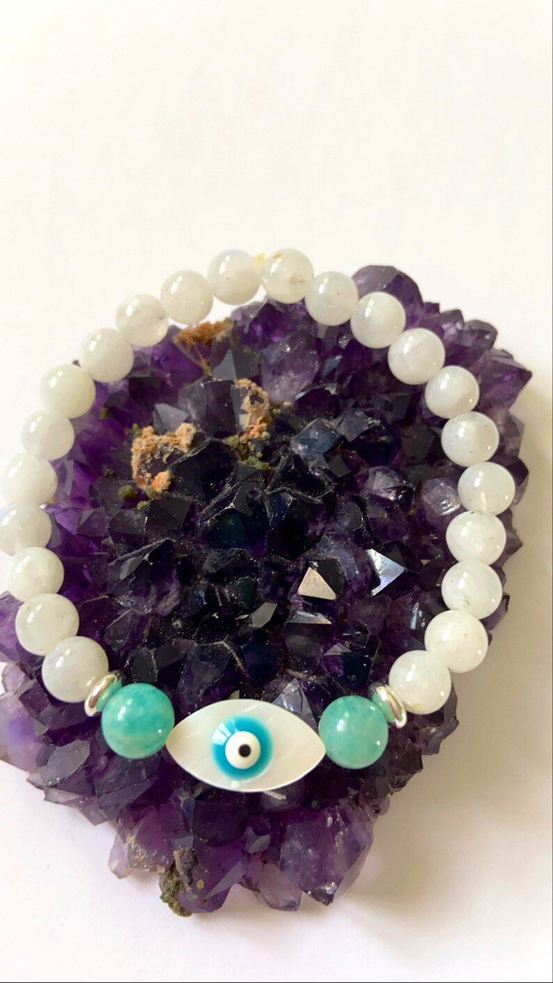 Evil eye crystal bracelets/crystal protection Etsy