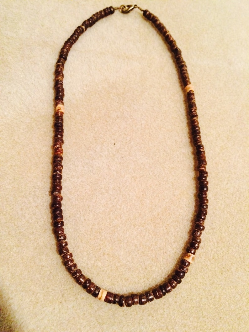 Coconut Beaded Necklace for Men. image 3