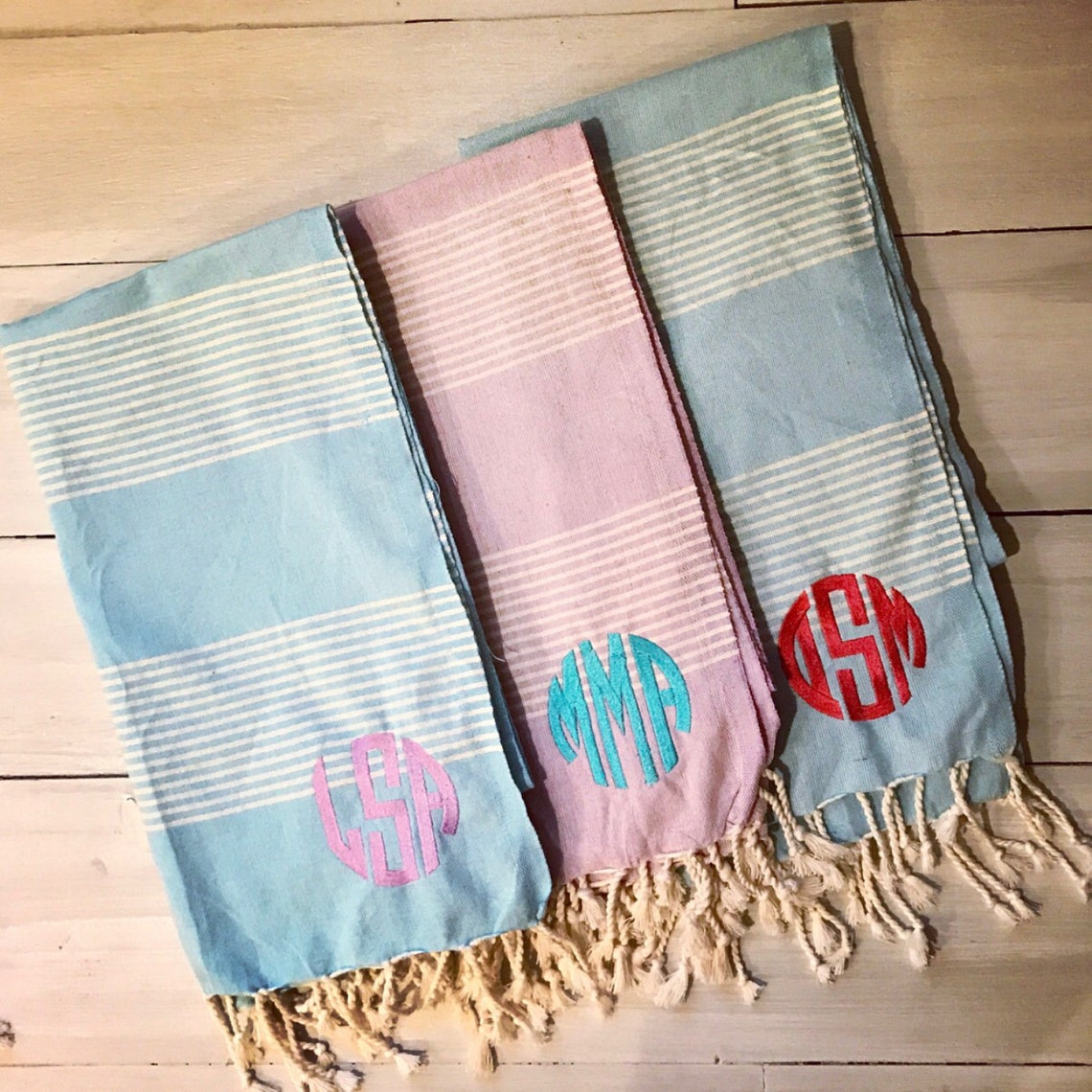 Monogrammed Turkish Towel Etsy