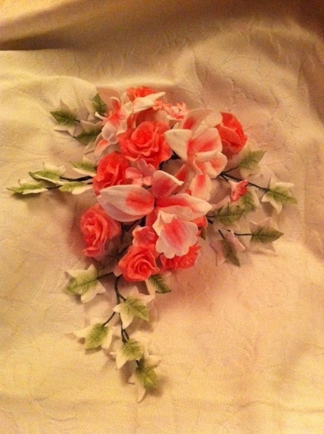 Sugar Flower Spray Roses and Orchids Etsy