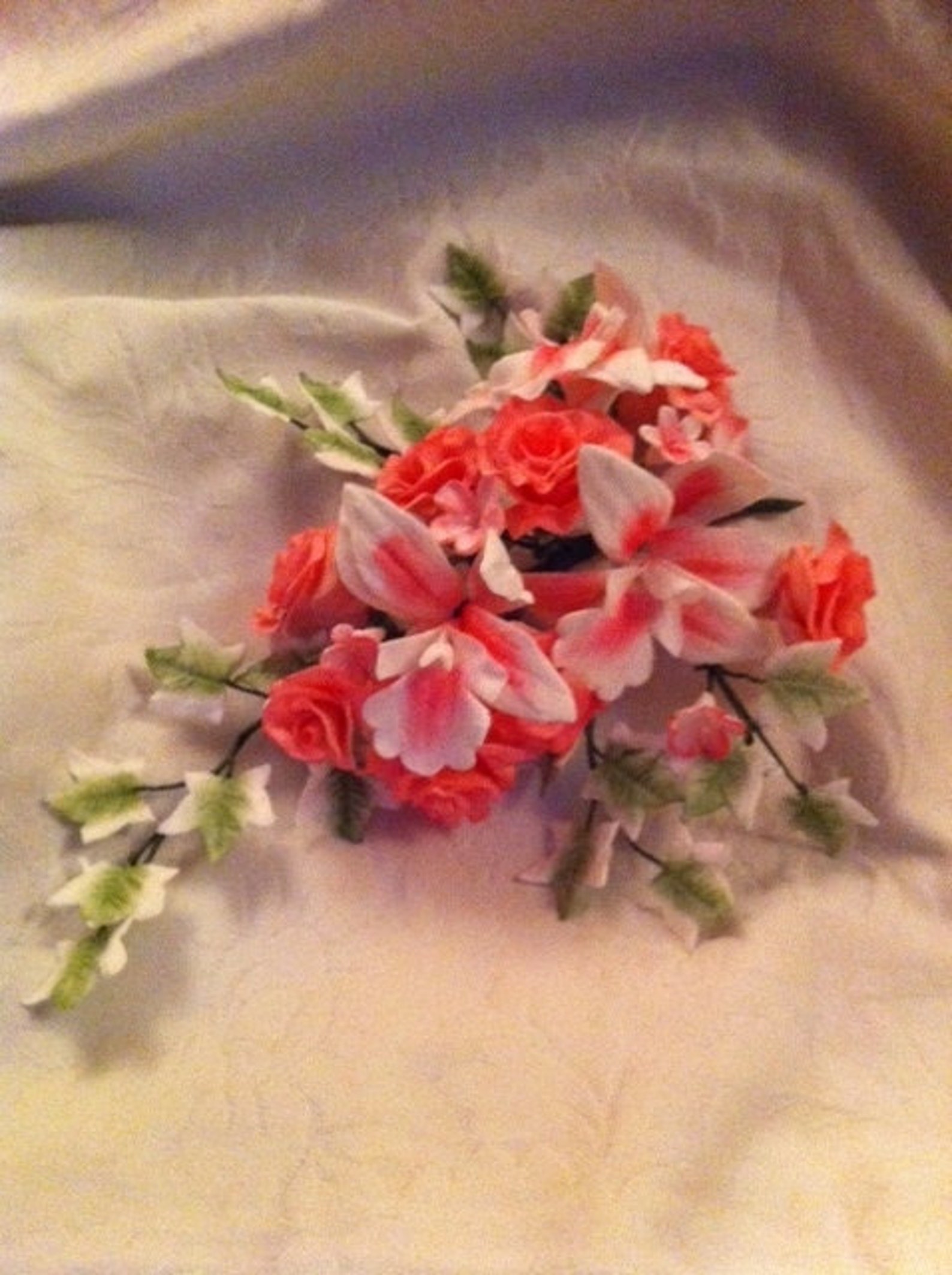 Sugar Flower Spray Roses and Orchids Etsy