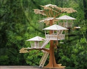 Tiki Tree House Model Kit, Laser Cut Design (Digital Download)
