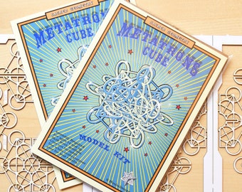 Kit modello cubo Metatrons, ornamento in argento geometria sacra, assemblaggio facile