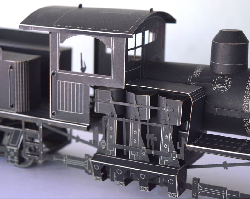 Train Model Kit, Shay Steam Locomotive, 12 Long x 5.5 Tall, DIY Assembly Required image 7