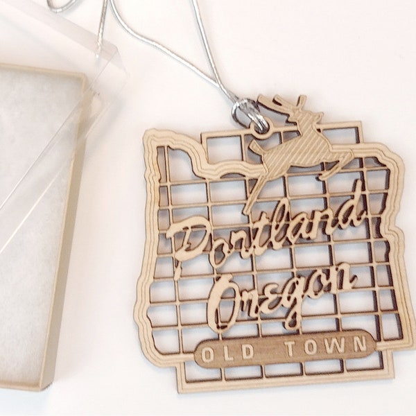 Portland Oregon Sign, Wood Ornament,  Unique Gift, Souvenir