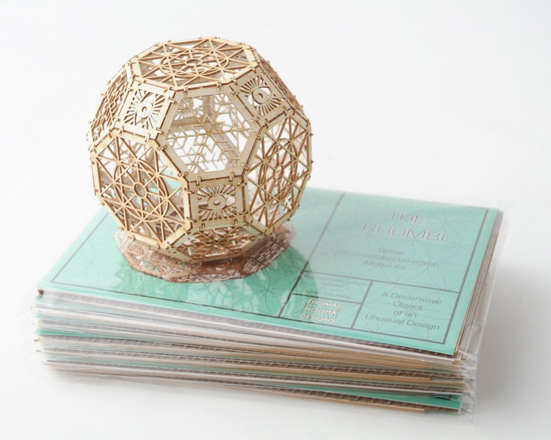 Great Rhombicuboctahedron Model Kit, 3D Laser Cut Sacred Geometry Model, Architectural Design, Gifts image 4