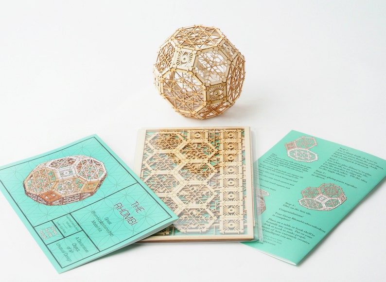 Great Rhombicuboctahedron Model Kit, 3D Laser Cut Sacred Geometry Model, Architectural Design, Gifts image 2