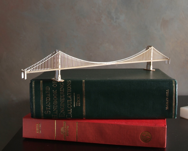 Miniature Golden Gate Bridge Model Kit with Laser Cut Parts, San Francisco California image 1