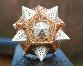 Sacred Geometry Model Kit, Makes one Star Orb Dodecahedron, Unique Gift, Laser Cut, DIY