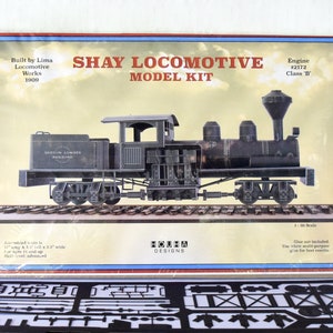 Train Model Kit, Shay Steam Locomotive, 12 Long x 5.5 Tall, DIY Assembly Required image 8