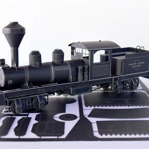 Train Model Kit, Shay Steam Locomotive, 12 Long x 5.5 Tall, DIY Assembly Required image 5