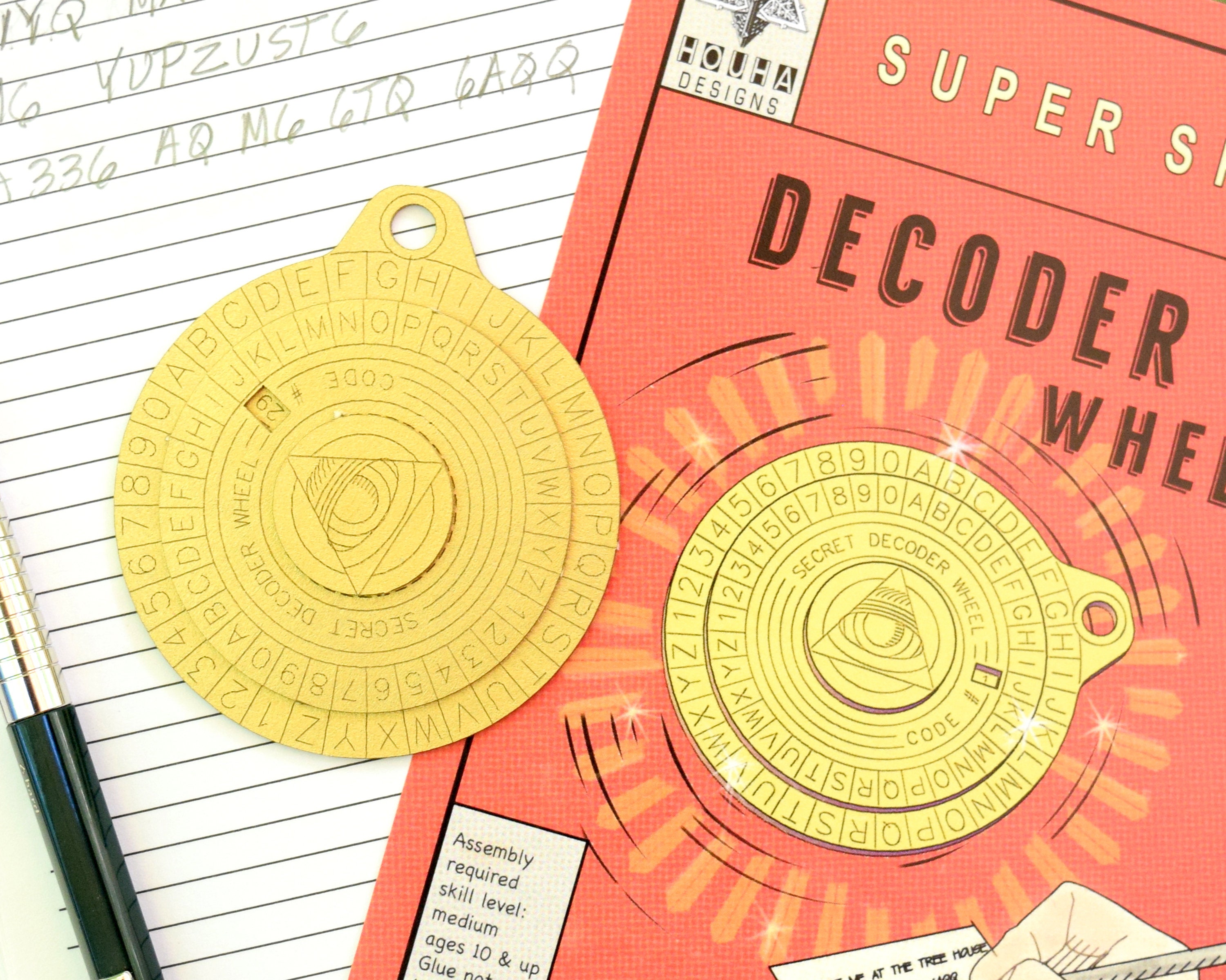Decoder Wheel Model Kit Makes 2 Secret Decoders Laser Cut Etsy