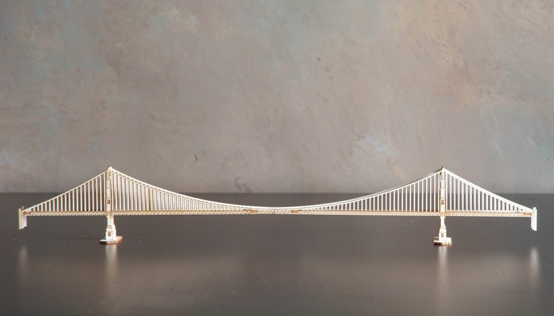 Miniature Golden Gate Bridge Model Kit with Laser Cut Parts, San Francisco California image 5