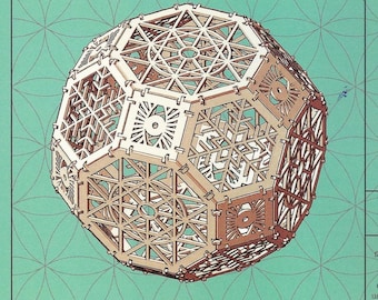DIGITAL DOWNLOAD for lasercutter - Rhombicuboctahedron Model Kit