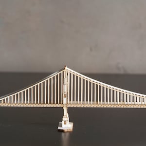 Miniature Golden Gate Bridge Model Kit with Laser Cut Parts, San Francisco California image 3