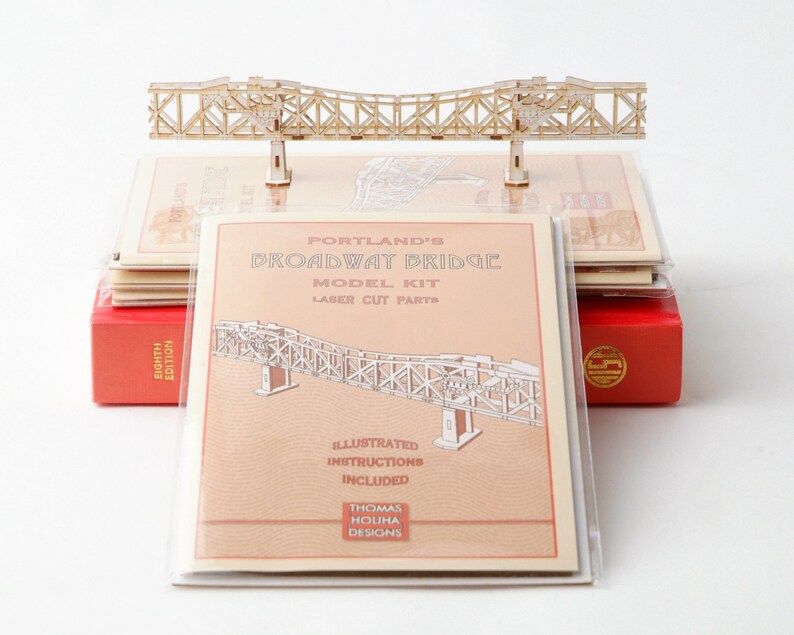 Architectural Model Kit of the Broadway Bridge Portland Oregon, Miniature Bridge DIY Kit image 4