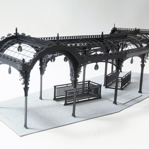 Kit de modelo arquitectónico de Seattle Washington Pérgola, laser Cut Model Kit, PRODUCTO DIY, Pioneer Square Pérgola, Regalo único