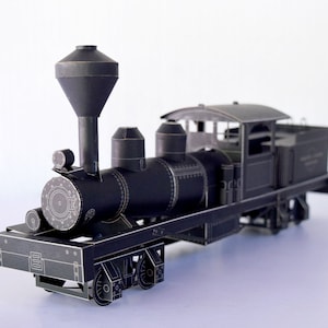 Train Model Kit, Shay Steam Locomotive, 12 Long x 5.5 Tall, DIY Assembly Required image 2