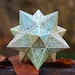 Earth Star Model Kit made from Recycled Vintage Maps, Geometric Design Stellated Dodecahedron, Educational Gift