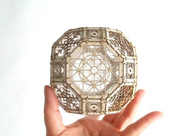 Great Rhombicuboctahedron Model Kit, 3D Laser Cut Sacred Geometry Model, Architectural Design, Gifts