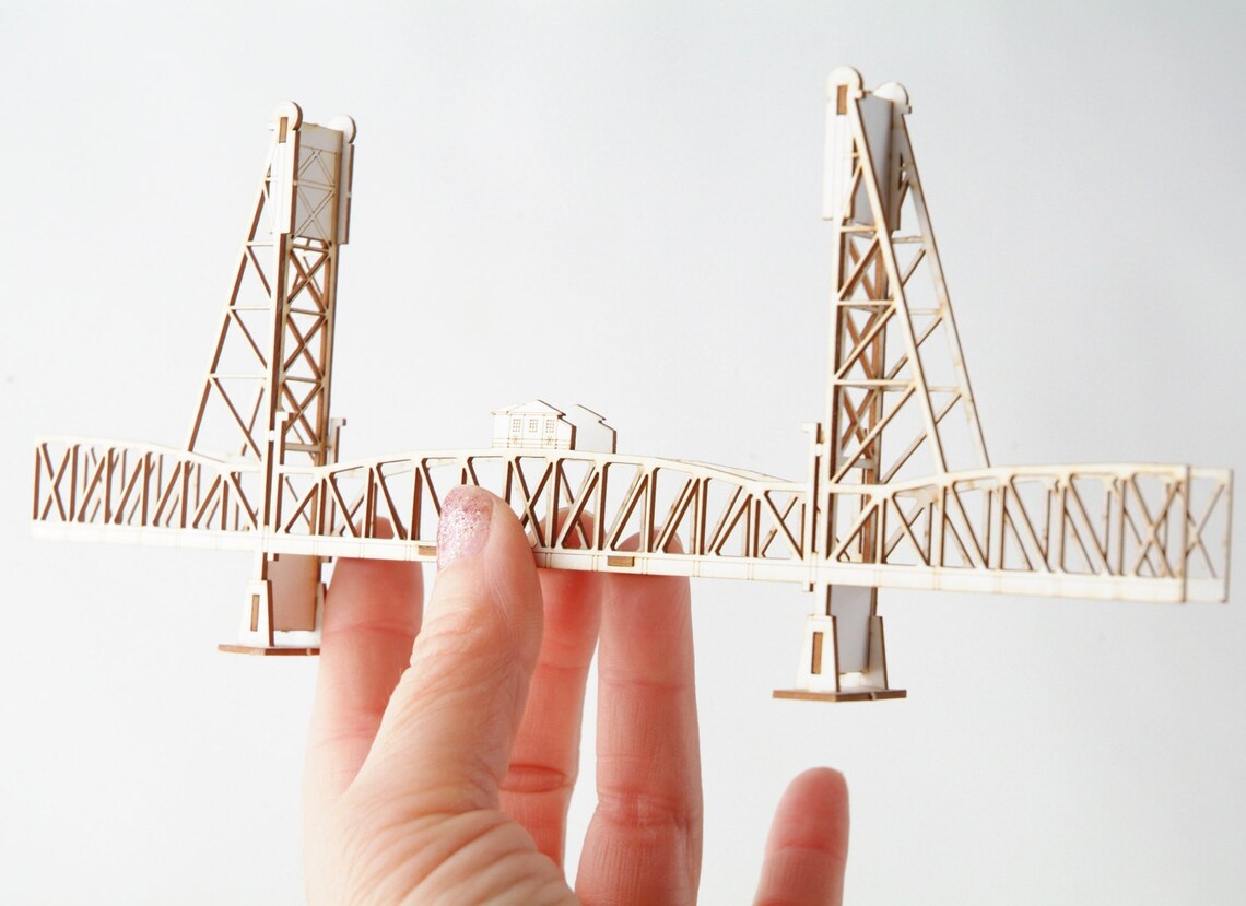 3D Model Kit of the Hawthorne Bridge Portland Oregon, Laser Cut Model ...