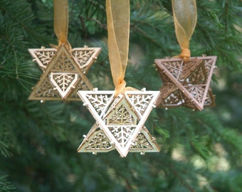 Model Kit of 3 Dual Tetrahedrons, Sacred Geometry, Star of David,  DIY Gift, Laser Cut, Unique Gift