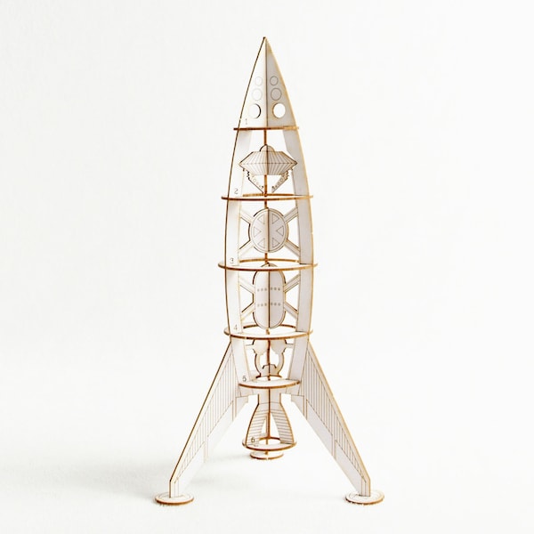 Laser Cut Rocket Ship Model Kit for the Manned Mission to Mars, Mother Ship, Unique gift