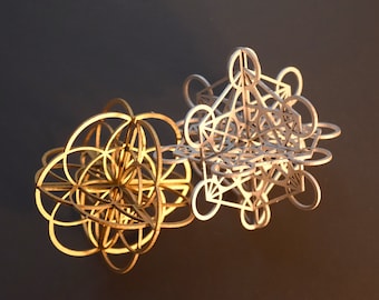 Set regalo di geometria sacra, 2 kit di modelli, Seme della vita e Cubo di Metatron, facile da montare, regalo unico