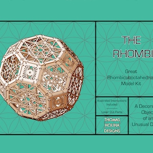 Great Rhombicuboctahedron Model Kit, 3D Laser Cut Sacred Geometry Model, Architectural Design, Gifts image 5