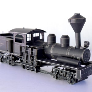 Train Model Kit, Shay Steam Locomotive, 12 Long x 5.5 Tall, DIY Assembly Required image 1