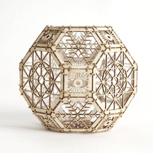 Great Rhombicuboctahedron Model Kit, 3D Laser Cut Sacred Geometry Model, Architectural Design, Gifts image 3