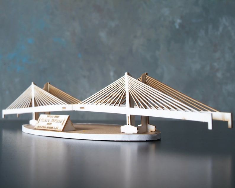Laser Cut Model Kit of Tilikum Crossing Bridge in Portland Etsy