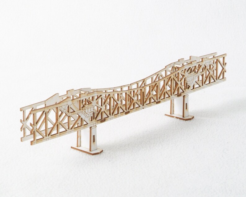 Architectural Model Kit of the Broadway Bridge Portland Oregon, Miniature Bridge DIY Kit image 2